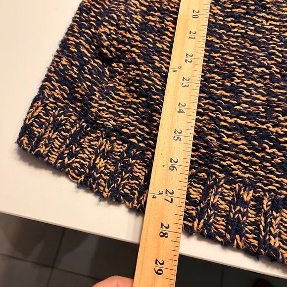 Anthropologie Sparrow Marled Peat Open Front Fringe Cardigan Sweater Size S - Picture 8 of 9